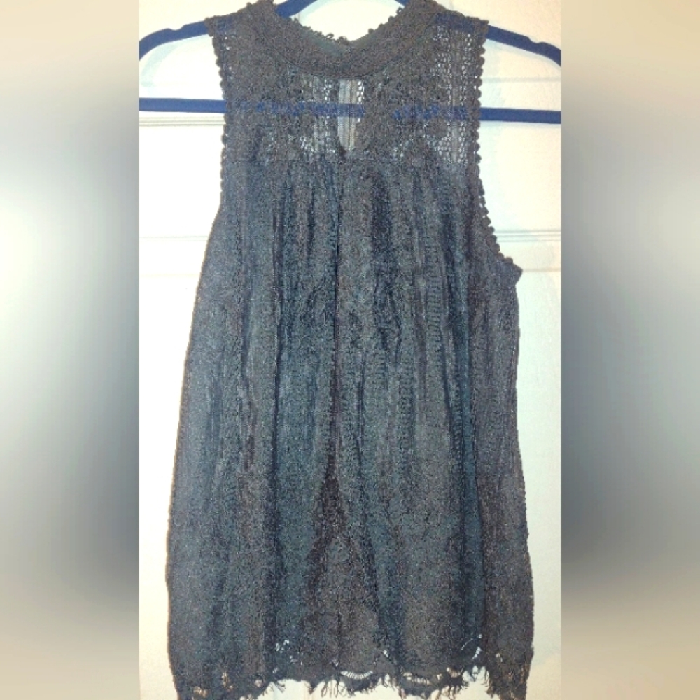 Dark grey Lace blouse